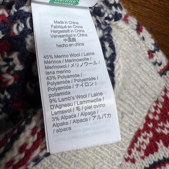 J.Crew Fair Isle Speckled Chunky Sweater Wool Preppy Christmas Kids 8 Medium - Picture 5 of 9